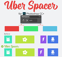 极品PS扩展面板－间距分布：UberSpacer plugin for Photoshop